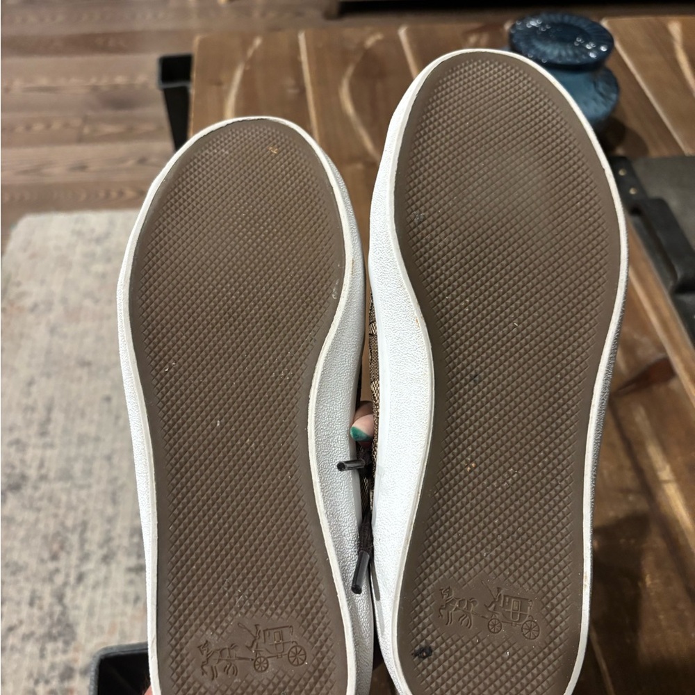 Coach Black and Brown Sneakers with Signature Logo - Picture 5 of 6